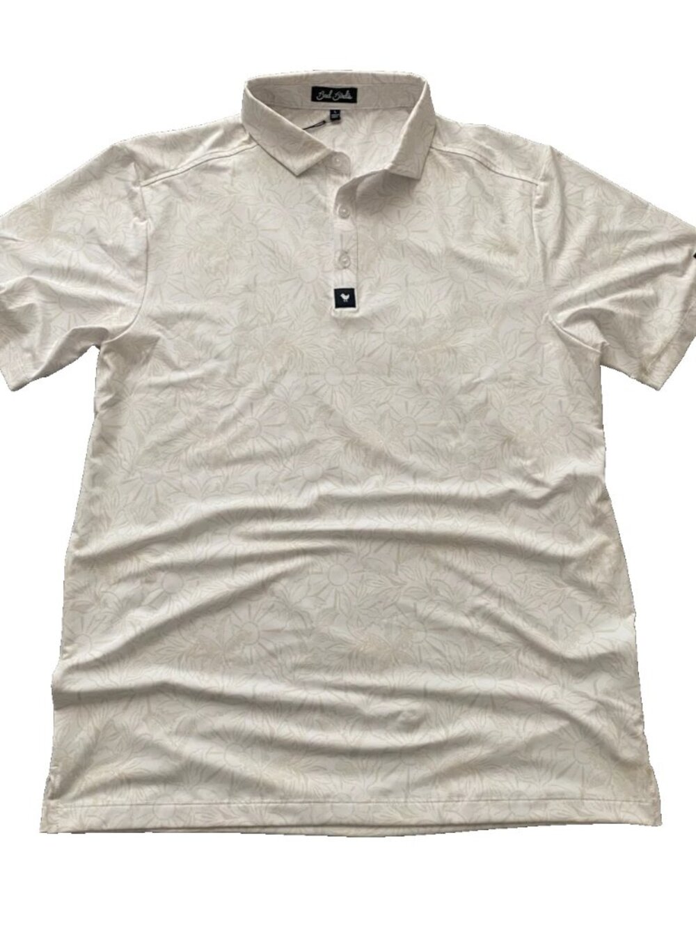 Bad Birdie Golf White Floral Sun Polo NWT